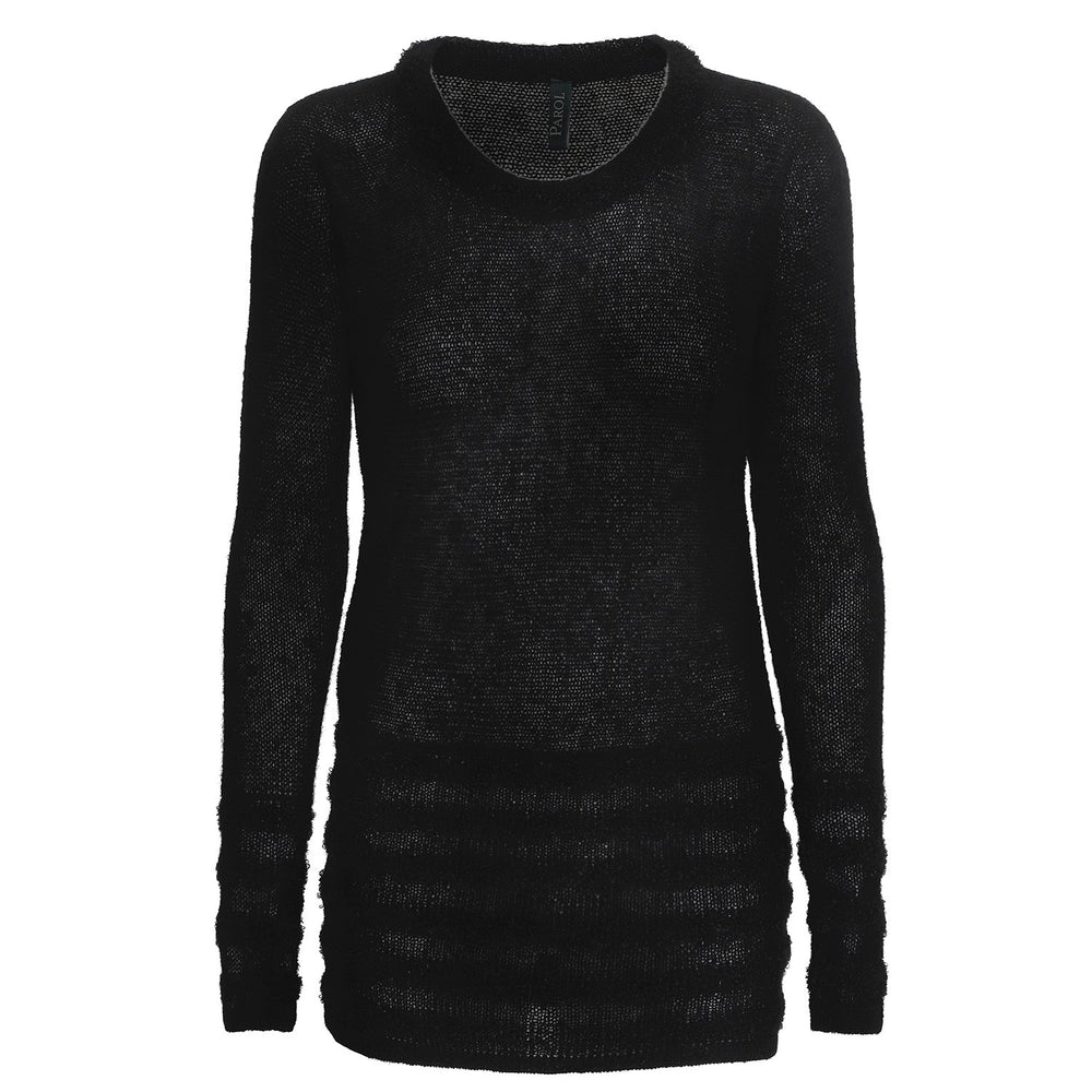 Вязаный пуловер HENZEL чёрный